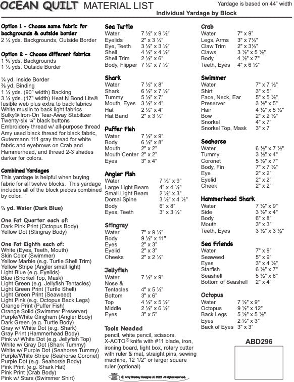 Ocean Quilt Download Pattern