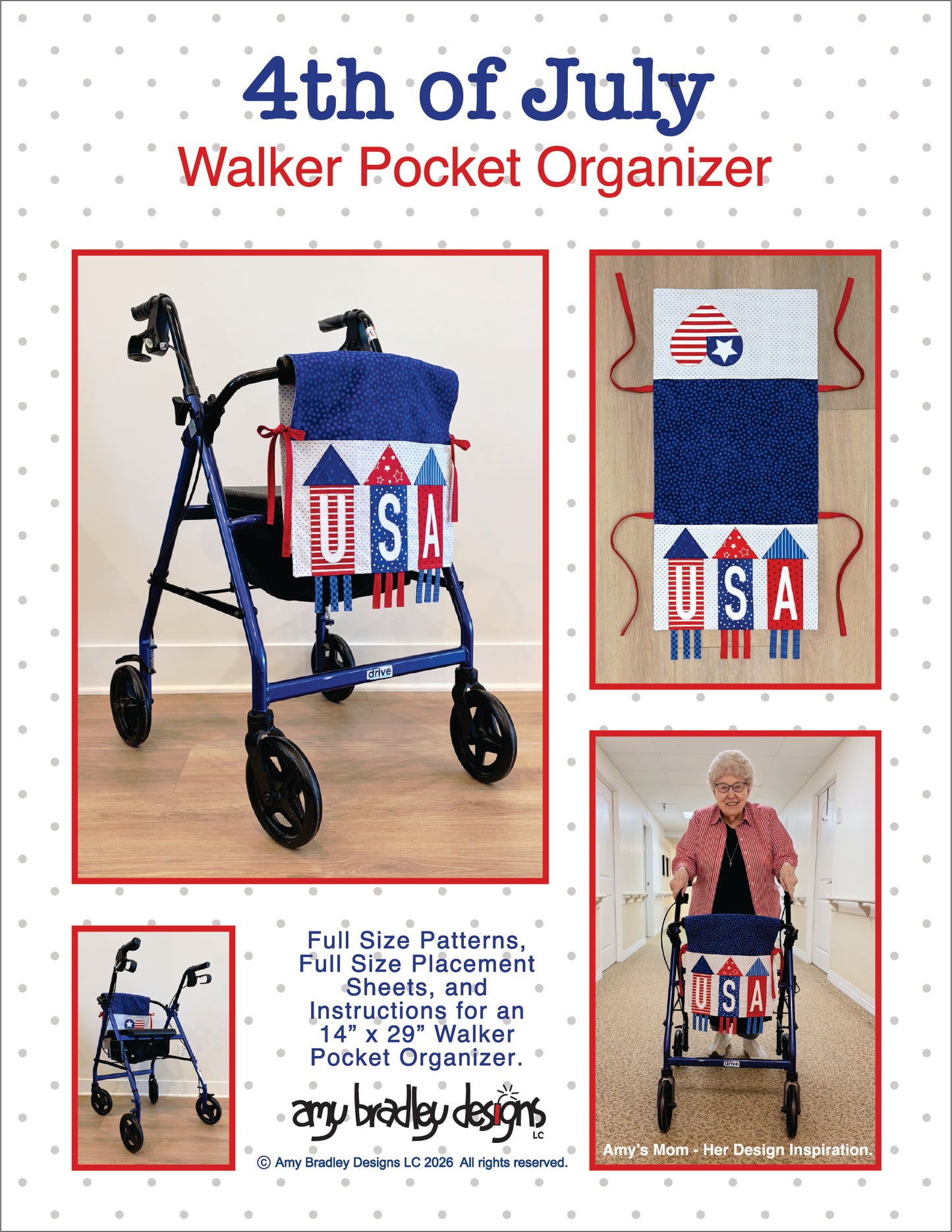 Fourth of July Walker Pocket Organizer Download Pattern