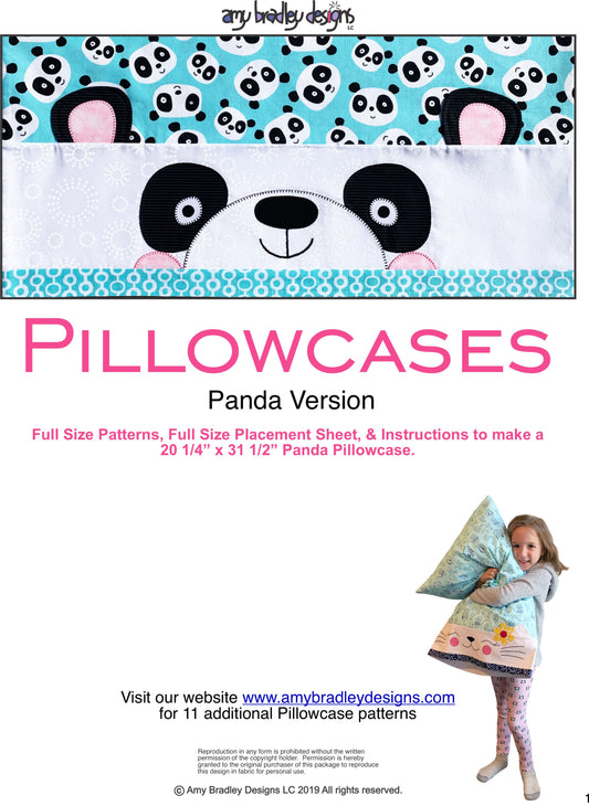 Panda Pillowcase Download Pattern
