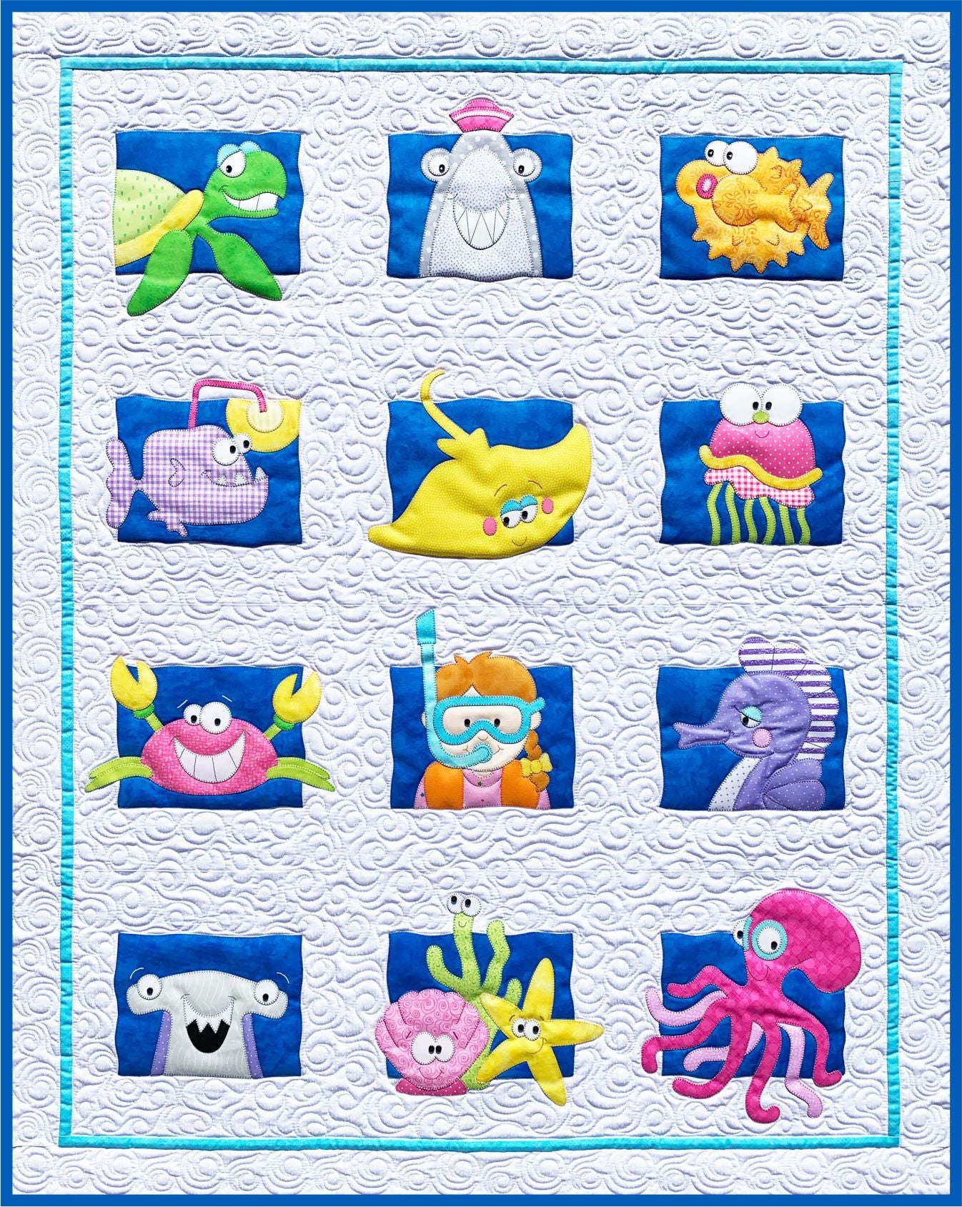 Ocean Quilt Pattern & Fabric Kit